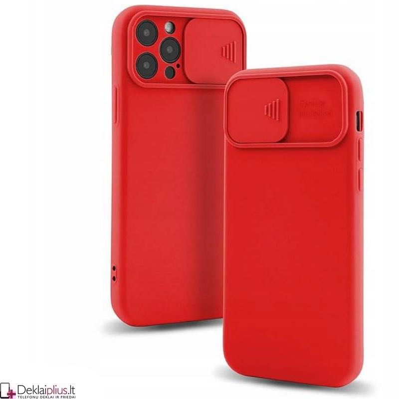 Švelnus guminis dėklas su kameros apsauga - raudonas (Apple Iphone 12 Pro) Švelnus guminis dėklas su kameros apsauga - raudonas (Apple Iphone 12 Pro)